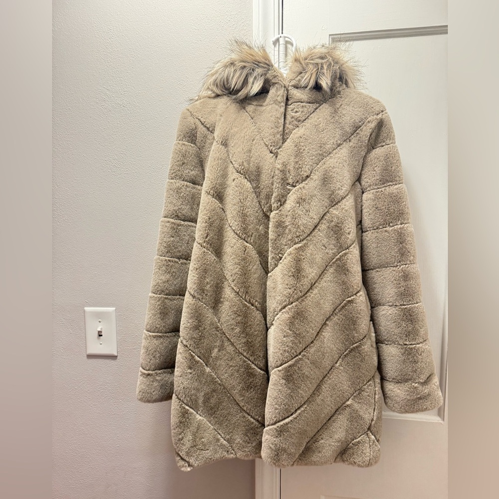 Calvin Klein fur coat